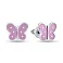 Детские серебряные сережки Бабочки (арт. 7518/1072версю) – изображение 1
