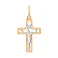 Хрестик з розп'яттям з комбінованого золота (арт. 500510) – зображення 1