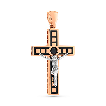 Фото Золотой нательный крестик (арт. 500663ч)