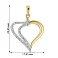 Кулон Сердце из желтого золота с фианитами (арт. 421931ж) – изображение 2