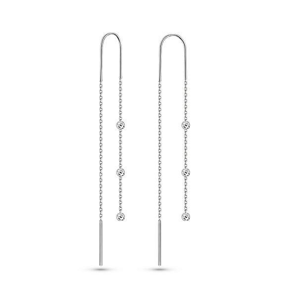 Серьги-протяжки из белого золота (арт. 110720б) – изображение 1