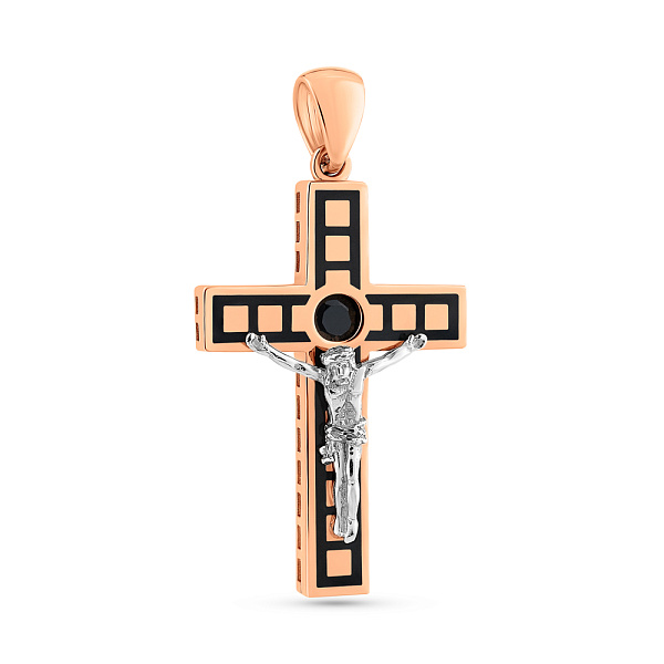 Золотой нательный крестик (арт. 500663ч) – изображение 1