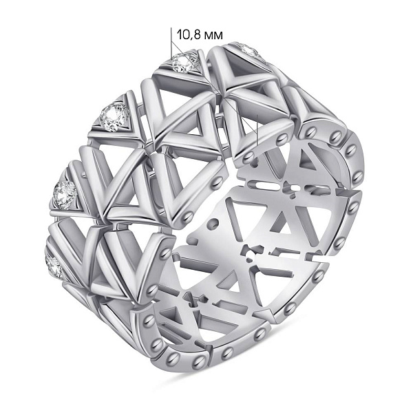 Серебряное кольцо с фианитами (арт. 7501/6456) – изображение 2