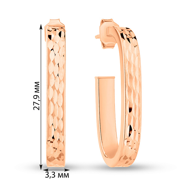 Серьги из красного золота (арт. 1091573/30) – изображение 5