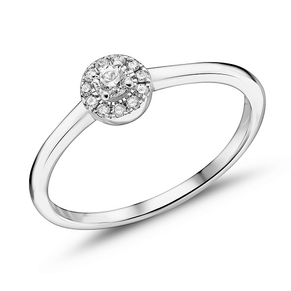 Золотое кольцо с бриллиантами (арт. К341420015б) – изображение 1