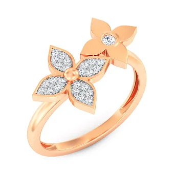 Золотое кольцо с фианитами  (арт. 141442)