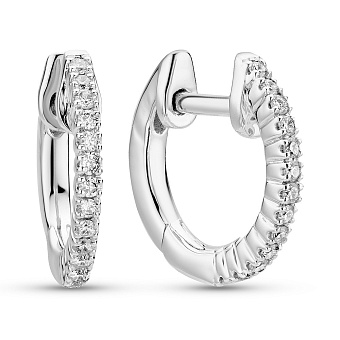 Золотые серьги с бриллиантами (арт. С341458010б)