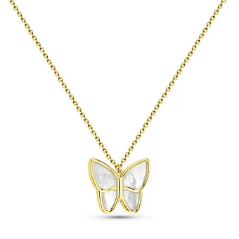 Золоте кольє Метелик Francellі з перламутром (арт. 352723жп)