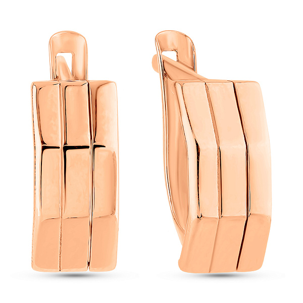 Золотые серьги без камней (арт. 1091150) – изображение 1