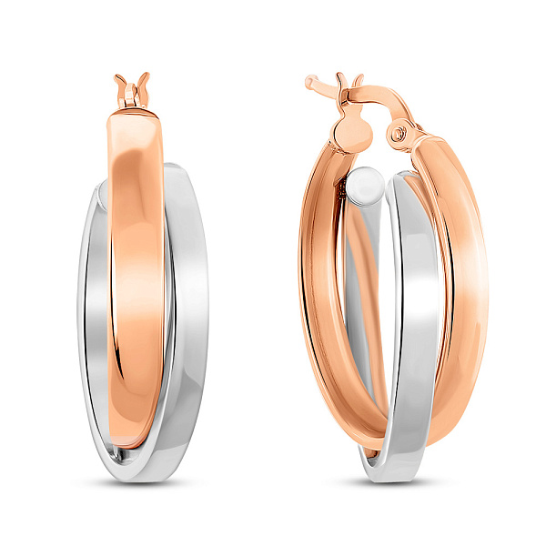 Сережки з червоного та білого золота (арт. 105722/25кб) – зображення 1