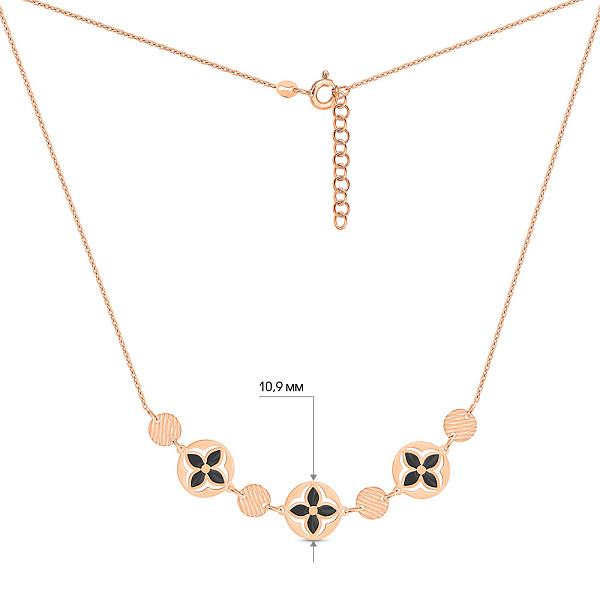 Колье из красного золота с эмалью (арт. 352650еч) – изображение 5