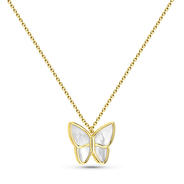 Золоте кольє Метелик Francellі з перламутром (арт. 352723жп) – зображення 1