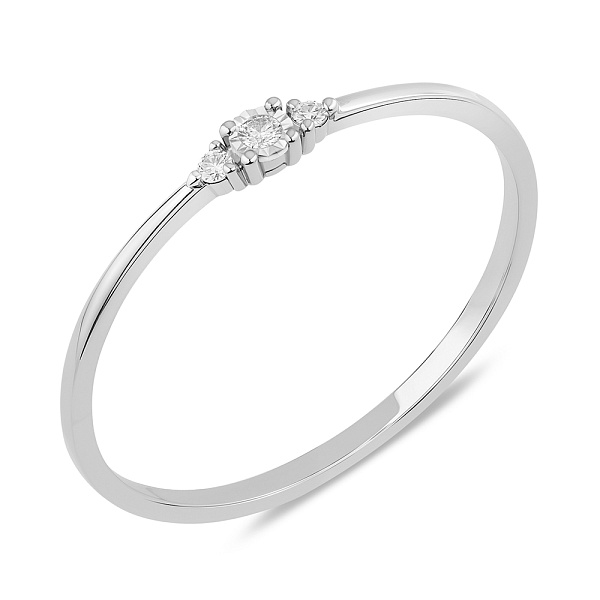 Золота каблучка з діамантами (арт. К011705б) – зображення 1