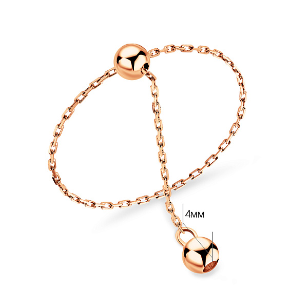 Каблучка FLY з червоного золота (арт. 1401058) – зображення 3