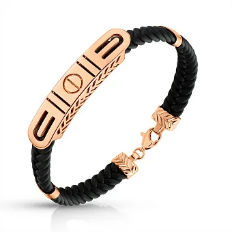 Браслет з каучуку та золота (арт. 3261310)