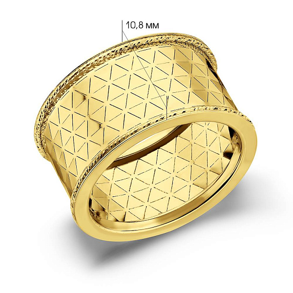 Каблучка з жовтого золота Francelli (арт. 1401098ж) – зображення 4