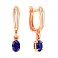 Золоті сережки з підвісками і сапфіром (арт. 111056Пс) – зображення 1