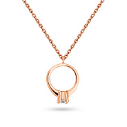 Фото Колье из красного золота с фианитом (арт. 351469)