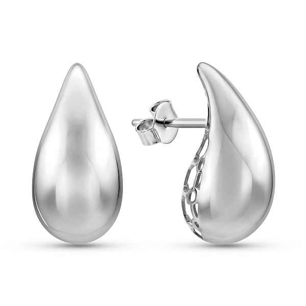 Серьги капли из белого золота (арт. 111343б) – изображение 1