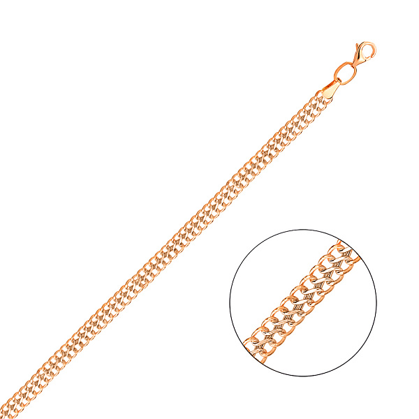 Браслет из красного золота плетения Восьмерка (арт. 311805) – изображение 1