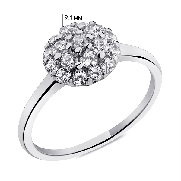 Серебряное кольцо с фианитами (арт. 7501/6423) – изображение 2