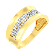 Золотое кольцо с фианитами (арт. 141600ж)