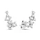 Срібні сережки-пусети з розсипом з фіанітів   (арт. 7518/1356С) – зображення 1
