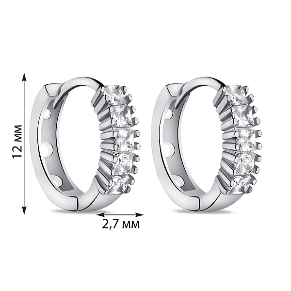 Серебряные серьги с фианитами (арт. 7502/9515) – изображение 2