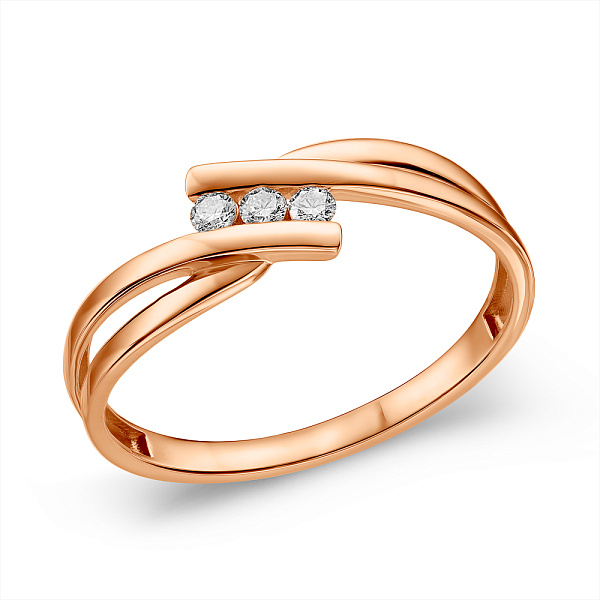 Золотое кольцо с бриллиантами (арт. К011399010) – изображение 1