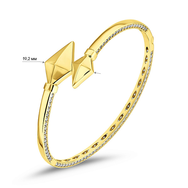 Браслет из желтого золота с фианитами (арт. 326758ж) – изображение 4