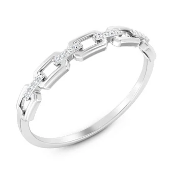 Каблучка з білого золота з діамантами (арт. К011384б)