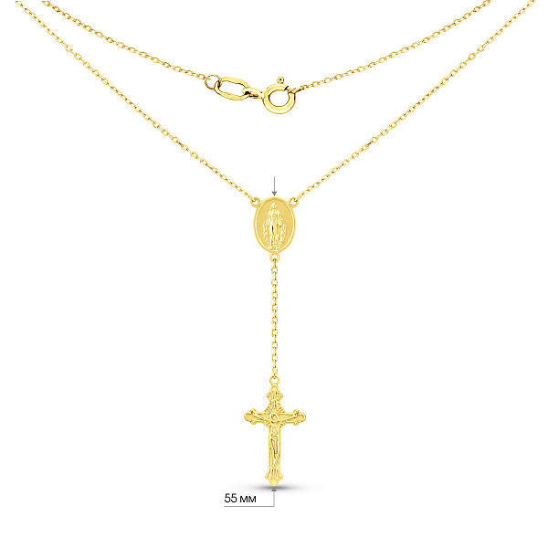 Колье Розарий из желтого золота (арт. 360166ж) – изображение 3