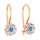 Детские золотые серьги с голубым фианитом (арт. 114201г) – изображение 1