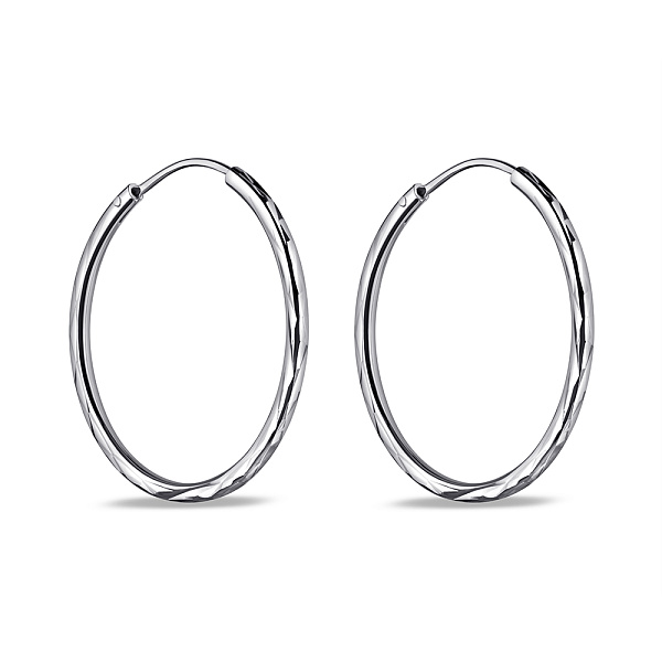Серебряные серьги-кольца (арт. 7502/9833/30) – изображение 1
