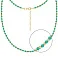 Серебряное колье с зеленым ониксом (арт. 7507/928жоз) – изображение 1
