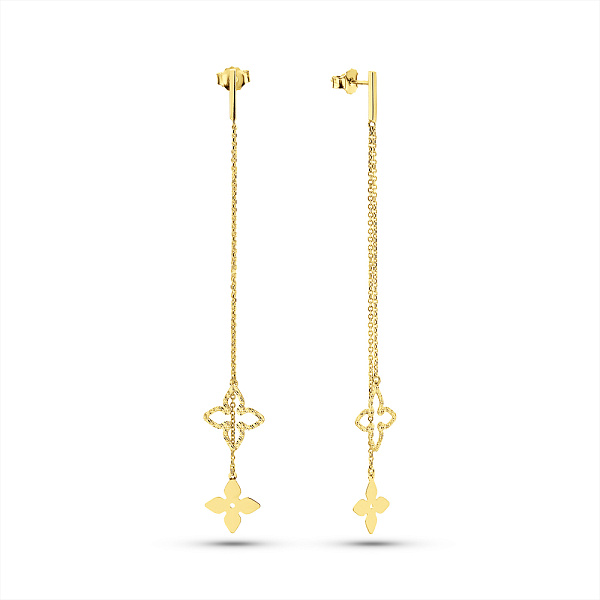 Серьги-подвески из желтого золота (арт. 1092068ж) – изображение 1