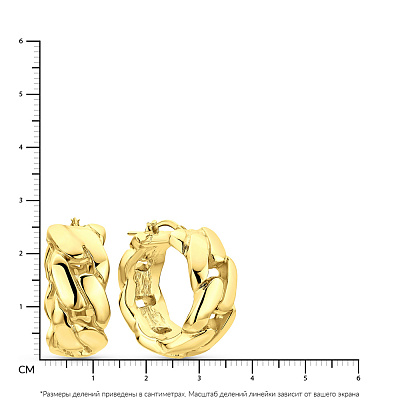 Золоті сережки-кільця Francelli в жовтому кольорі металу (арт. 109747/25ж)
