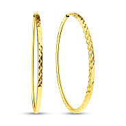 Большие серьги-кольца из желтого золота (арт. 122104/55ж)