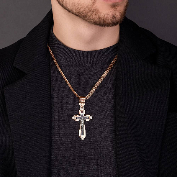 Золотой крестик с распятием (арт. 720048Д) – изображение 4