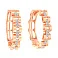 Золотые серьги кольца с фианитами (арт. 111014) – изображение 1
