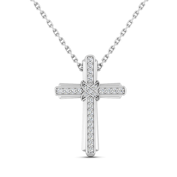 Золоте кольє з діамантами (арт. Ц011802010б) – зображення 1