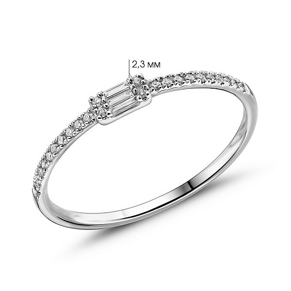 Золота каблучка з діамантами (арт. К341345010б) – зображення 4