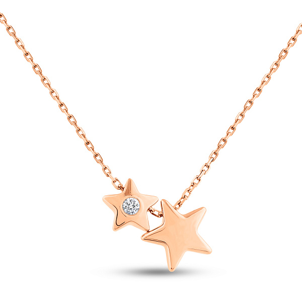 Золотое колье с фианитом (арт. 361267) – изображение 1