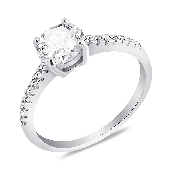 Серебряное кольцо с крупным фианитом (арт. 7501/5378) – изображение 1