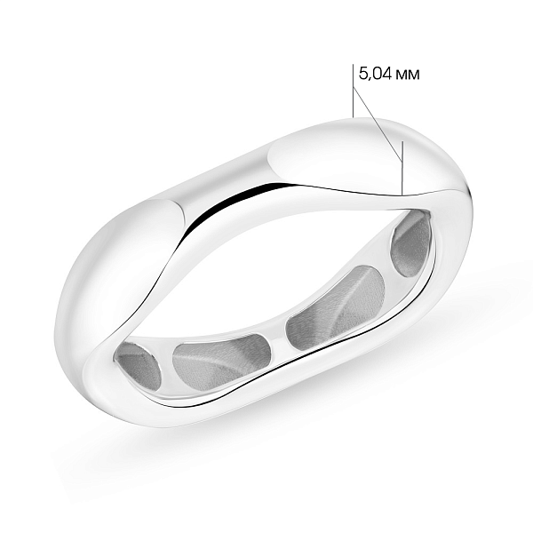 Кольцо Francelli из белого золота без камней (арт. е154427б) – изображение 5