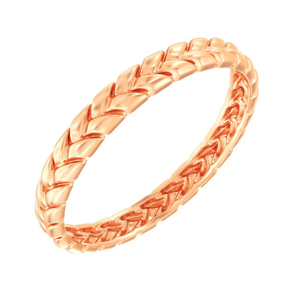 Кольцо из красного золота с узором (арт. 140870) – изображение 1