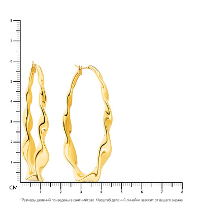 Серьги-кольца Francelli из желтого золота (арт. 107793/60ж)