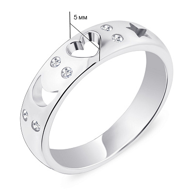 Серебряное кольцо с фианитами (арт. 7501/5200)