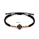 Браслет на нитці з оніксом і золотими вставками (арт. 340102чоа) – зображення 3