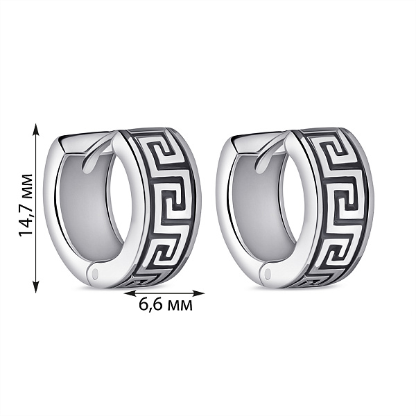 Серебряные серьги без камней (арт. 7902/9786/15) – изображение 2